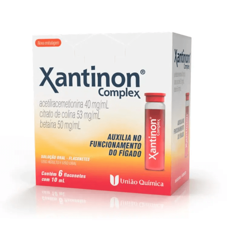 Xantinon Complex 40mg/mL + 53mg/mL + 50mg/mL Solução Oral - Caixa com 6 Flaconetes de 10mL