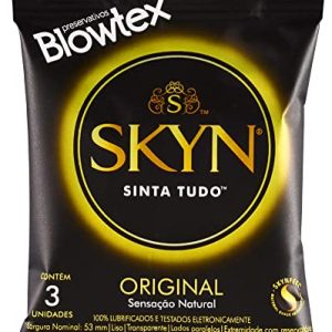 Preservativo Blowtex Skyn Normal, com 3 unidades