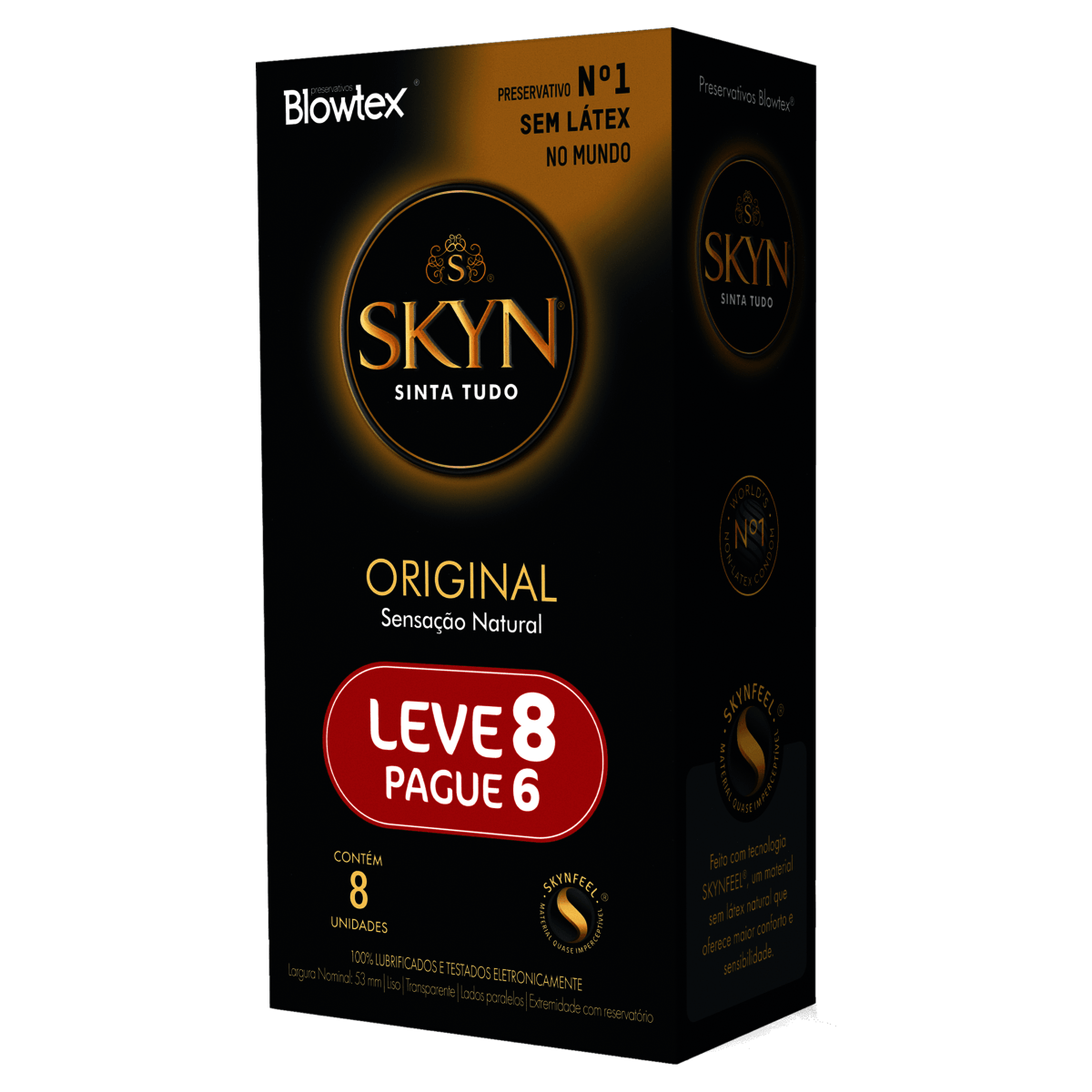 Preservativo Skyn Original Lubrificado Leve 8 Pague 6 Unidades
