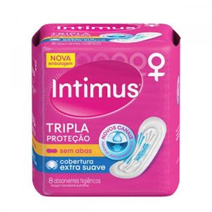 Absorvente Sem Abas Extra Suave Intimus Tripla Proteção Pacote 8 Unidades