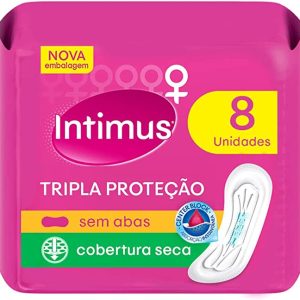Absorvente Intimus Gel Tripla Protecao Cobertura Seca Sem Abas, 8 Unidades