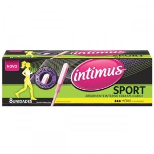 Absorvente Interno Intimus Sport com aplicador, médio, 8 unidades