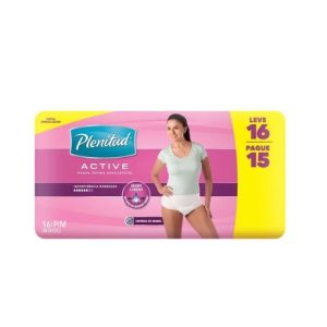 Roupa Íntima Feminina Plenitud Femme P/M 16 Unidades