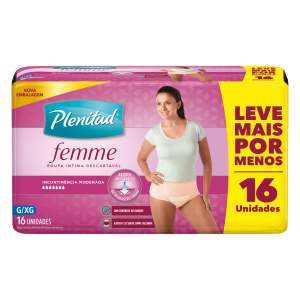 Roupa Íntima Femme Plenitud G/XG 16 Unidades