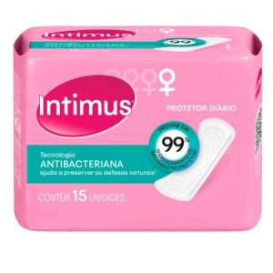 Protetor Diario Intimus Days Antibacteriano, Sem Abas Com 15 Unidades