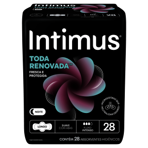 Absorvente Intimus Dia e Noite extra suave, com abas, 28 unidades