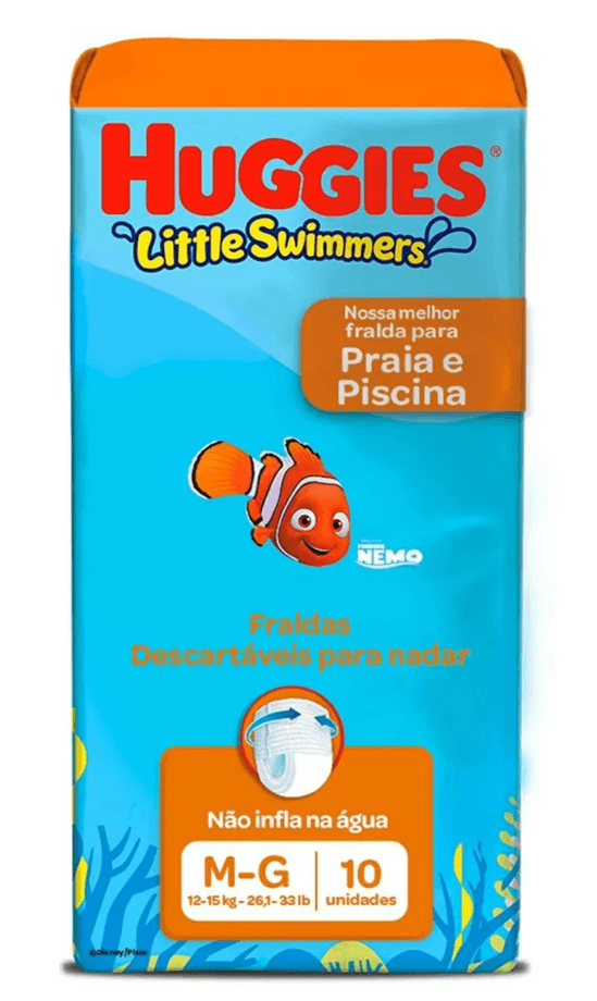 Fralda Huggies Little Swimmers M/G 10 Unidades