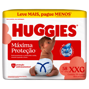 Fralda Descartável Huggies Supreme Care Pacote Hiper XXG 58 Unidades
