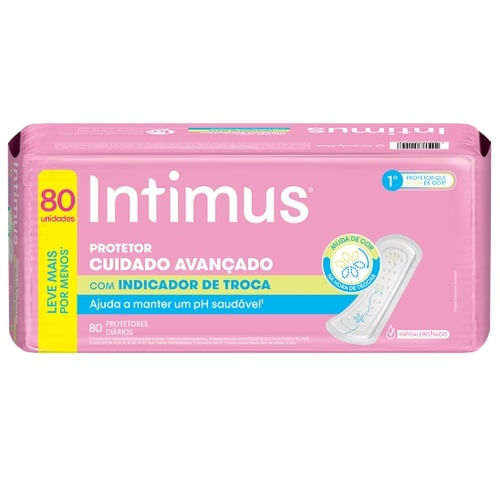 Protetor Diário Intimus com Indicador de Troca 80 Unidades