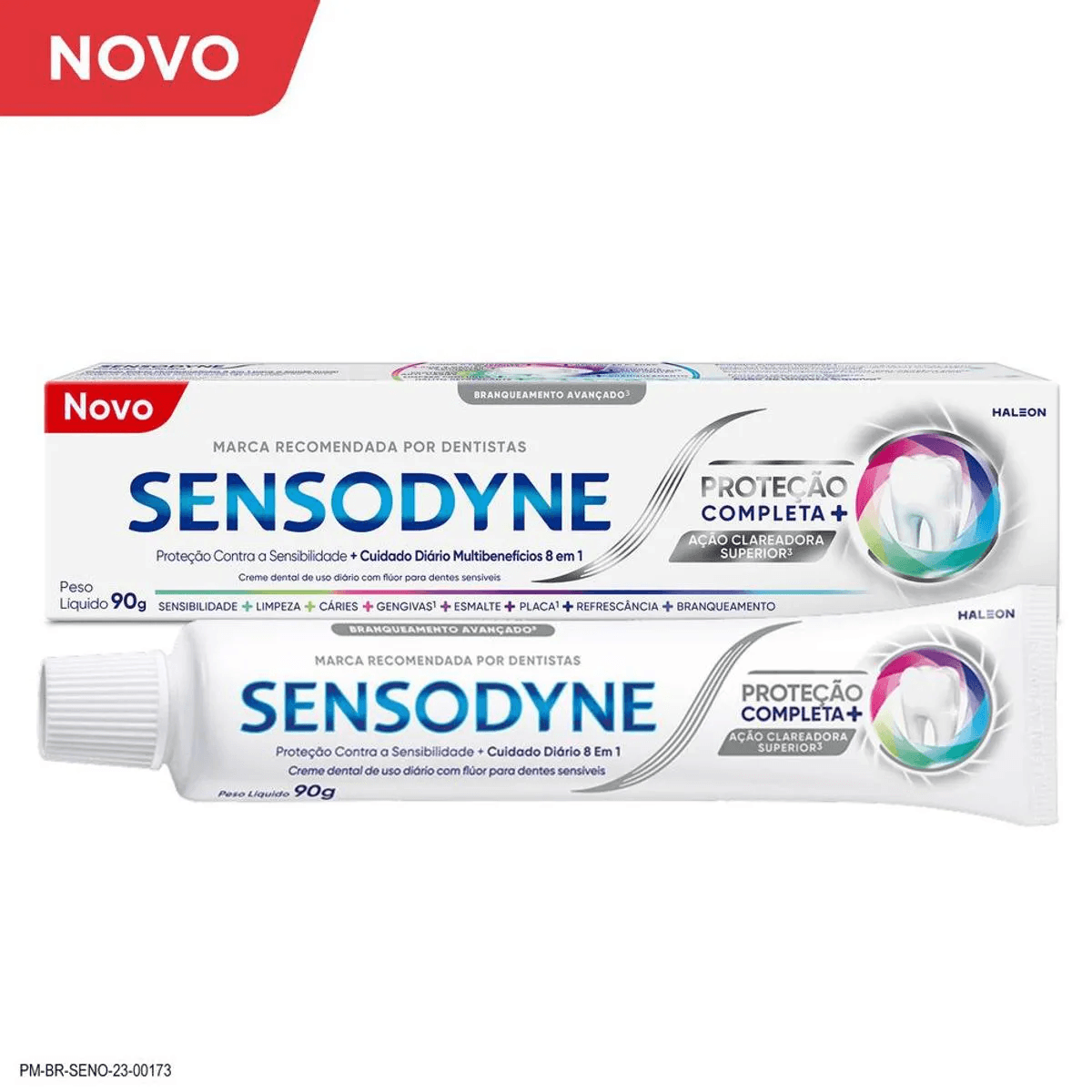 Creme Dental Branqueador Sensodyne Proteção Completa+ Caixa com 90g