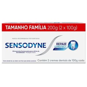 Creme Dental Sensodyne Repair & Protect com flúor, 2 unidades com 100g cada