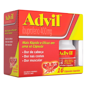 Advil 400mg Cápsula Mole - Caixa com 16 Cápsulas