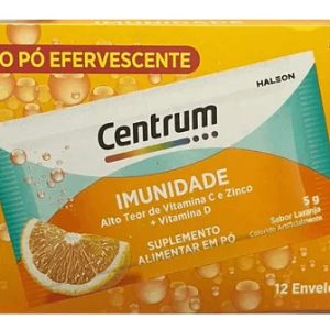 Centrum Imunidade em Pó Sabor Laranja com 12 Sachês