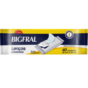 Toalhas Umedecidas Bigfral Suave Fragrância 40 Unidades