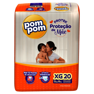Fralda Pom Pom Derma Protek Tamanho XG 20 Unidades