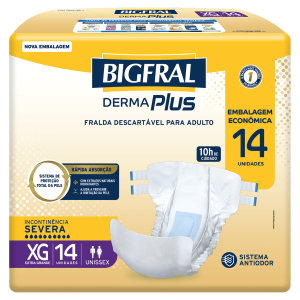 Fralda Geriátrica Derma Plus Bigfral XG 14 Unidades
