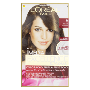 Kit Coloração Creme 6 Louro Escuro Loréal Paris Imédia Excellence