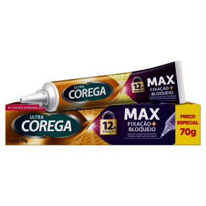 Fixador de Dentadura Creme sem Sabor Ultra Corega Max Caixa 70g