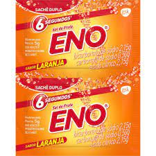 Sal de Fruta Eno 2.13g + 2.31g + 0.5g Pó Efervescente Sabor Laranja - 2 Sachês com 5g