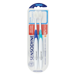Escova Dental Sensodyne Gentle para Dentes e Gengivas Sensíveis, Cerdas Extra Macias e Limpeza Suave