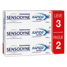 Creme Dental Sensodyne Rapido Alivio leve 3 e pague 2, 90g cada