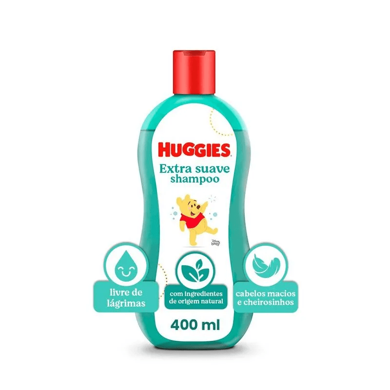 Shampoo Infantil Extra Suave Disney Baby Huggies Frasco 400mL