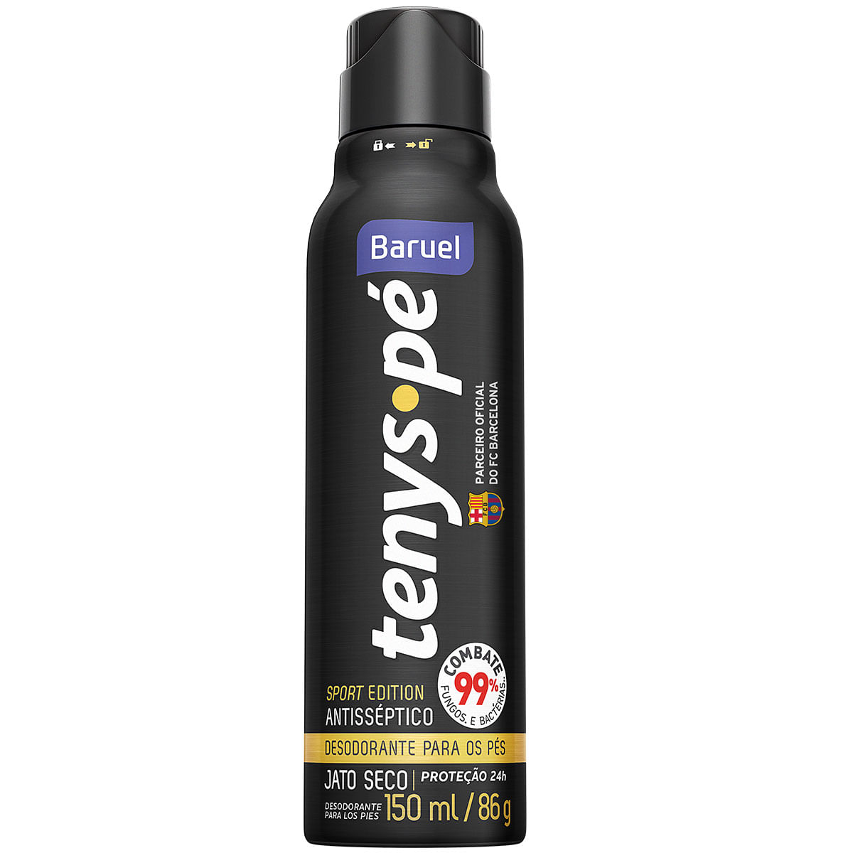 Desodorante para os Pés Jato Seco Baruel Tenys Pé Sport Edition Frasco 150mL