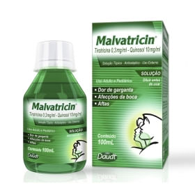 Malvatricin 10mg/mL + 0.3mg/mL Solução Tópica Oral - Frasco com 100 mL