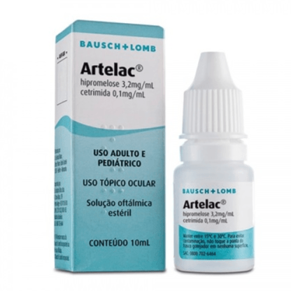 Artelac 3.2mg/mL + 0.1mg/mL Solução Oftálmica - Frasco com 10 mL