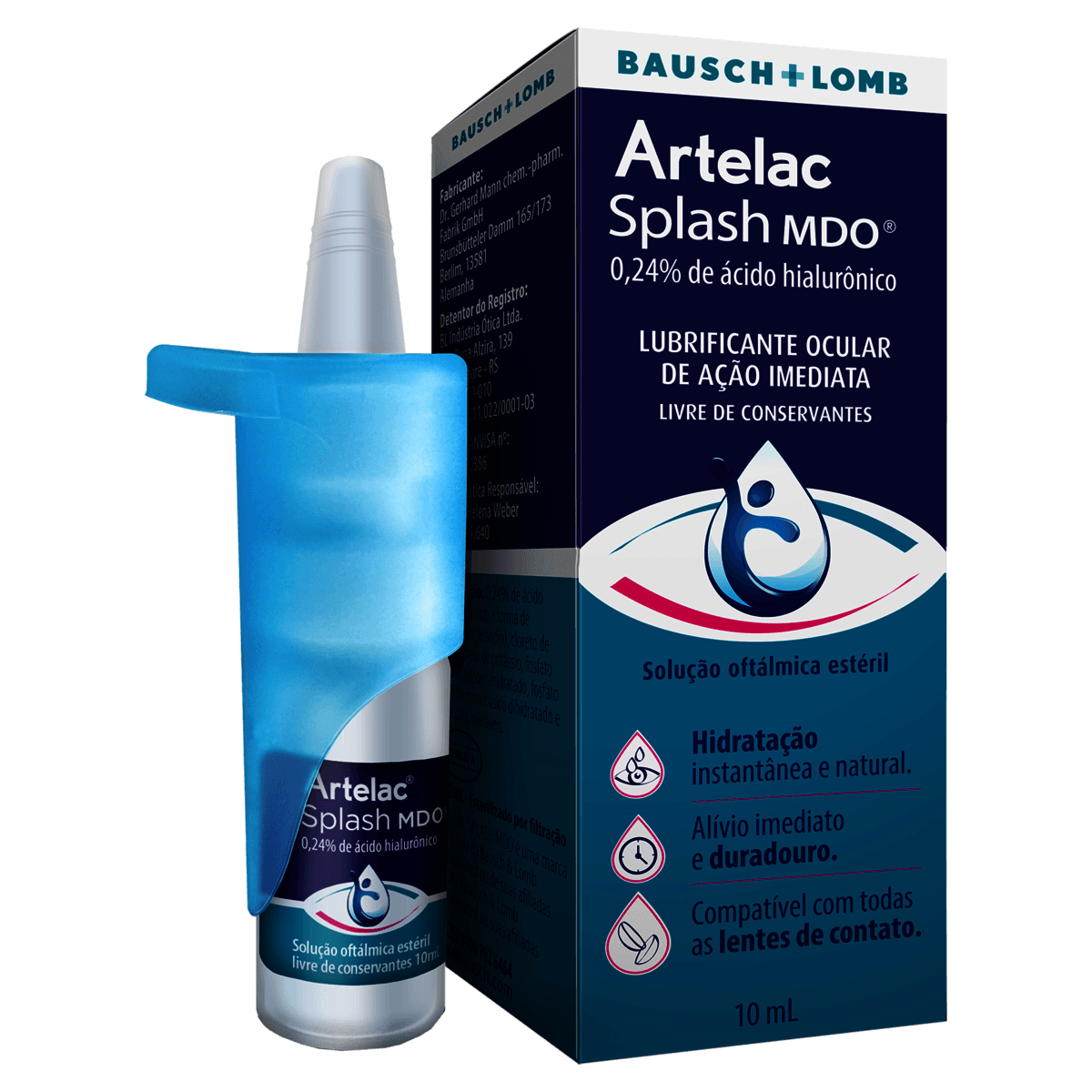 Lubrificante Ocular Artelac Splash MDO 0,24% Colírio Frasco com 10mL