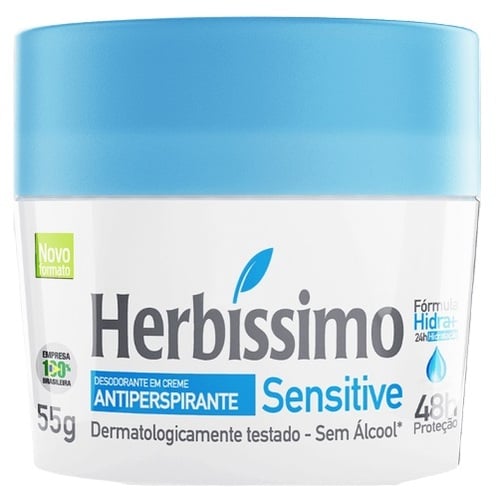 Desodorante Antitranspirante Herbíssimo Sensitive creme com 55g