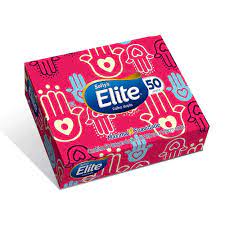 Lenço De Papel Folha Dupla Elite Softys 21,0Cm X 14,8Cm Caixa 50 Unidades