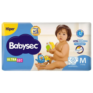 Fralda Babysec Galinha Pintadinha Ultrasec M 68 Unidades