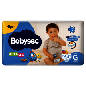 Fralda Descartável Babysec UltraSec G 64 Unidades
