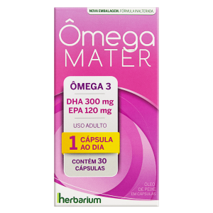 Ômega Mater DHA 300mg + EPA 120mg 30 Cápsulas