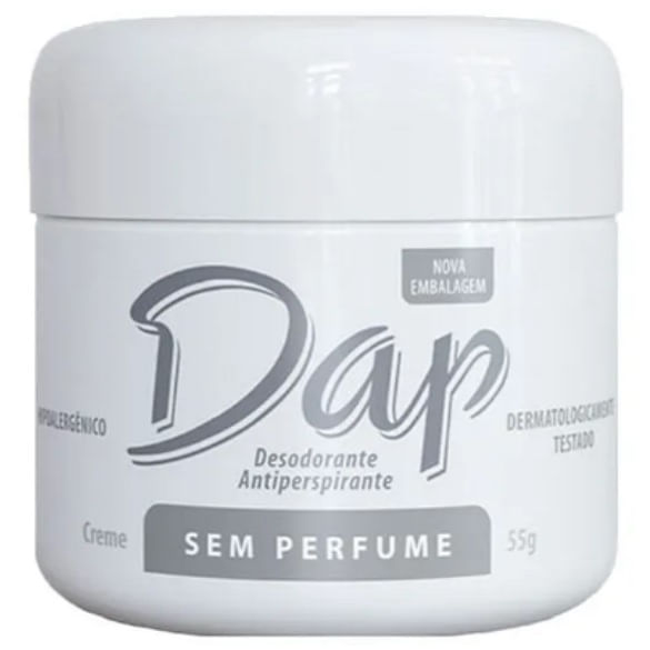 Desodorante Median Dap sem perfume, creme, pote com 55g