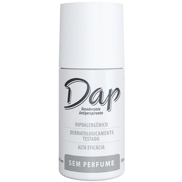 Desodorante Median Dap sem perfume, roll-on com 55mL