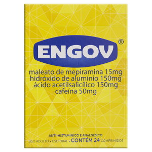 Engov 50mg + 15mg + 150mg + 150mg Comprimido - Caixa com 24 Comprimidos