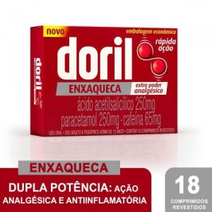 Doril Enxaqueca 250mg + 65mg + 250mg Comprimido Revestido - Caixa com 18 Comprimidos