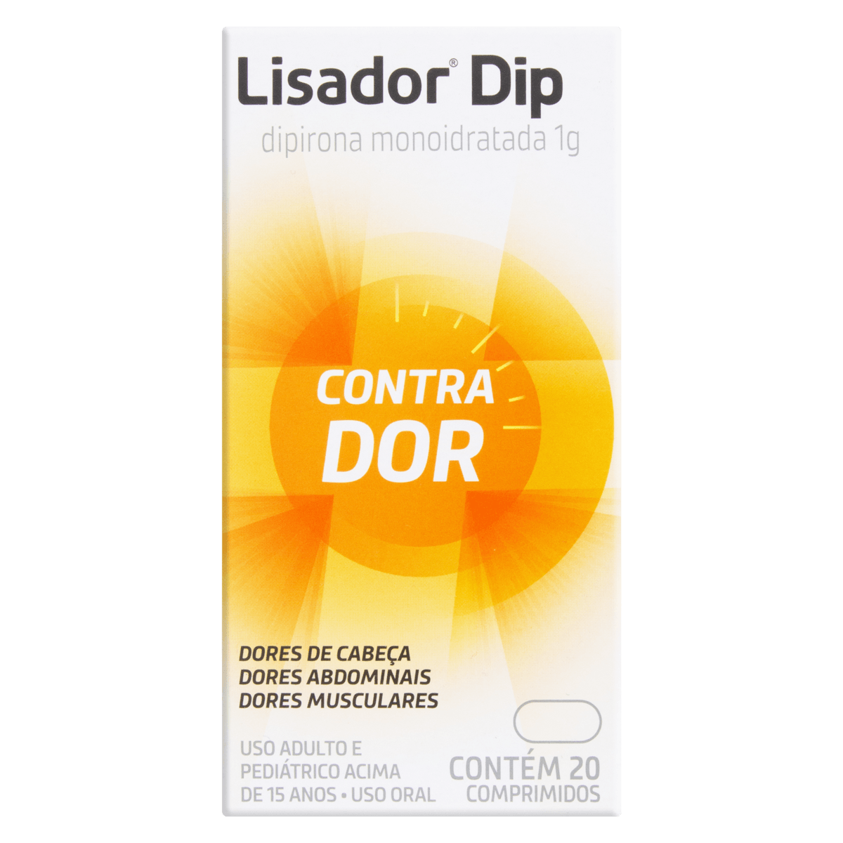 Lisador DIP 1g Caixa com 20 Comprimidos