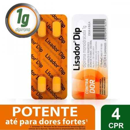 Lisador DIP 1g Blíster com 4 Comprimidos