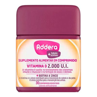 Addera + Cabelo e Unhas 2000UI 30 Comprimidos