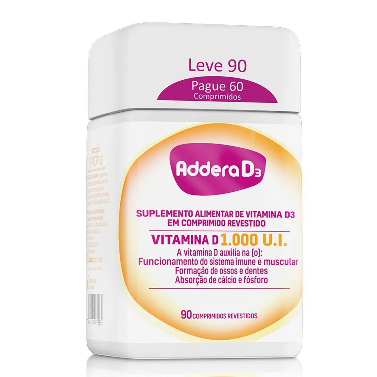Addera D3 1000UI 90 Comprimidos Revestidos