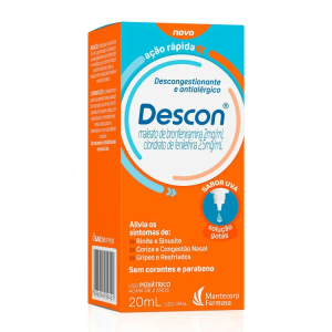 Descon 2mg/mL + 2.5mg/mL Solução Oral (Gotas) - Frasco Gotejador com 20mL