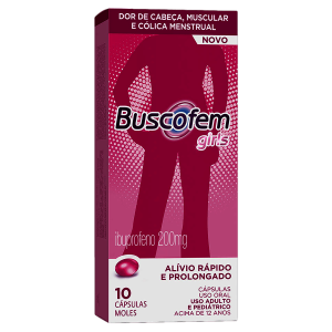 Buscofem Girls 200mg Cápsula Mole - Caixa com 10 Cápsulas