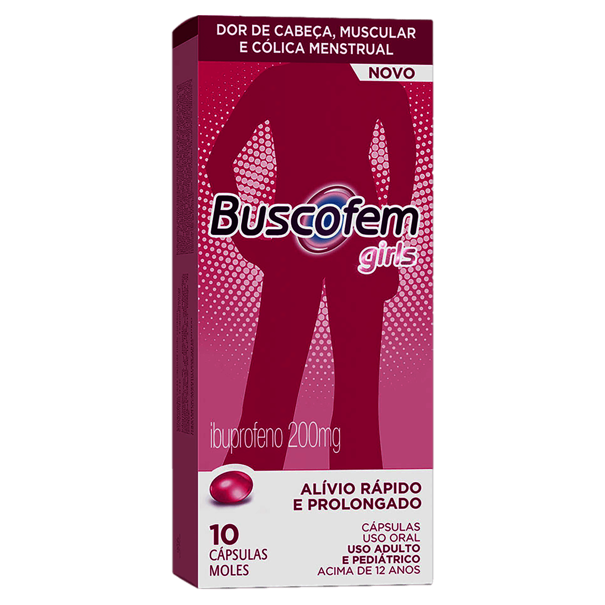 Buscofem Girls 200mg Cápsula Mole - Caixa com 10 Cápsulas
