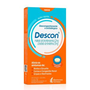Descon 12mg + 15mg Comprimido Revestido de Liberação Prolongada - Caixa com 12 Comprimidos