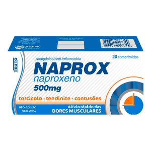 Naprox 500mg Comprimido Simples - Caixa com 20 Comprimidos
