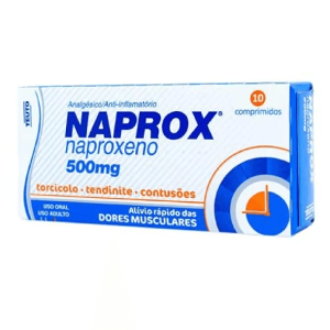 Naprox 500mg Comprimido Simples - Caixa com 10 Comprimidos