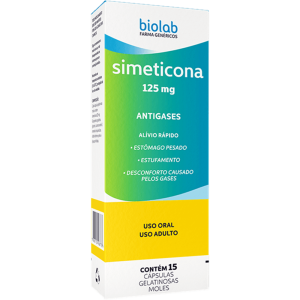 Simeticona 125mg Cápsula Mole - Caixa com 15 Cápsulas